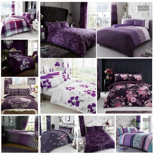 Printed purple duvet - duvet, cover
