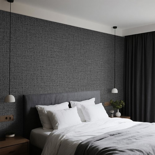 Grey linen effect - grey,