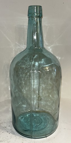 Antique aqua glass demijohn - aqua,