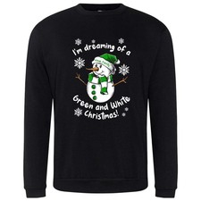 Childrens Celts Snowman Sweatshirt School Party Jumper Unofficial Kids