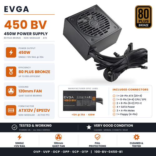 Evga 450 450w plus - evga,