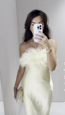 Zara Yellow Feather Maxi