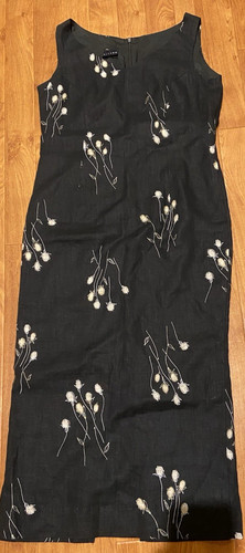 Alexon 100 linen black - black, floral