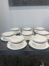 Villeroy & Boch  8 Soup Bowls & Saucers Pattern Castellon Des. By Paloma Picasso