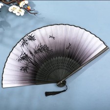 Silk Bamboo Folding Hand Fan