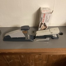 Vintage OFREX Two-Tone Robust Steel Stapler & Rexel Beta 28WR Boxed 