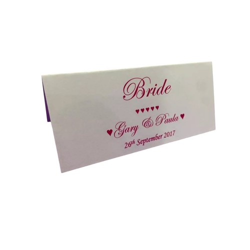 Heart place cards name - x,