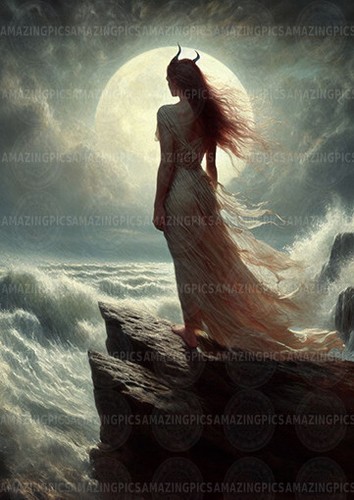 Lilith dark goddess art - dark, print