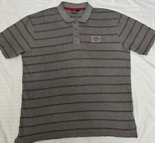 Men’s England Polo Shirt – Size XL – Grey with Stripe – Used