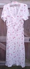 Vintage 30s/40s Style Floral Silky Maxi Tea Garden Party Dress 14