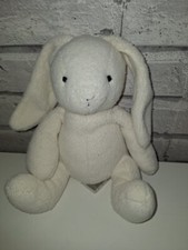 MOTHERCARE white babies hug toy comforter sitting SNUGGLE BUNNY 8" MC486 vgc