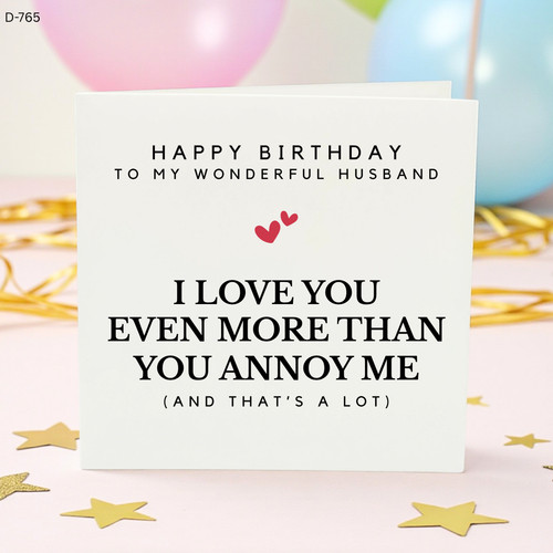 Husband birthday card funny - husband,