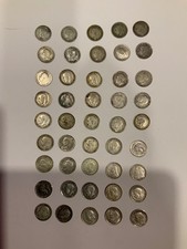48 silver threepenny pieces