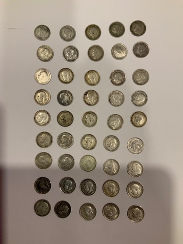 Silver threepenny pieces - threepenny,