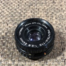 Pentax 110 24mm lensF2.8 VGC & Excellent Vintage dome Lensholder Mint Condition 