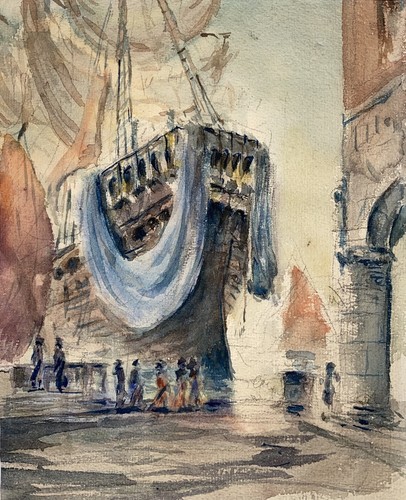 Vintage european street scene - vintage,