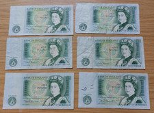 BANK OF ENGLAND 1£  POUND x 6
