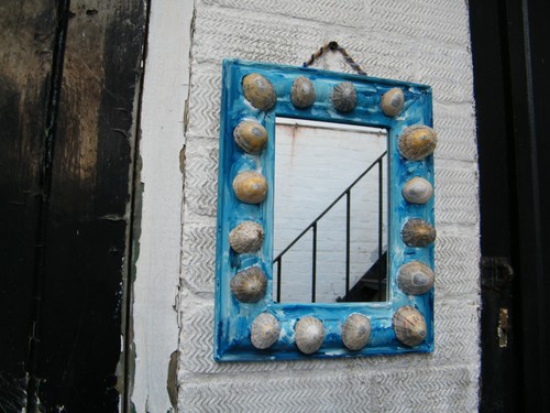 Seashell mirror made - mirror-made, at
