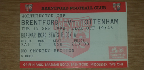Match ticket brentford - ticket, v