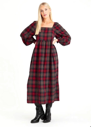 Dress size tartan plaid - tu,