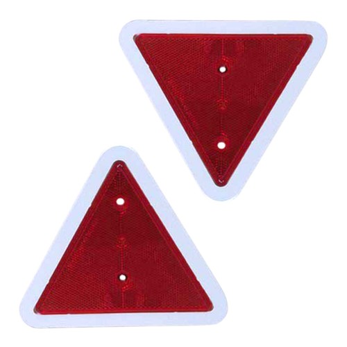 Red triangular reflectors - 2x,