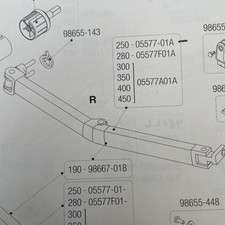Fiamma F45ti Right Hand Arm 05577A01A Complete, Working, Awning Arm