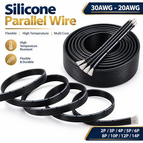 Silicone parallel wire cable - silicone,