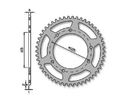 Igm black rear sprocket - black,