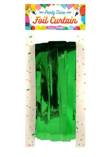 Green foil shimmer curtain - foil,