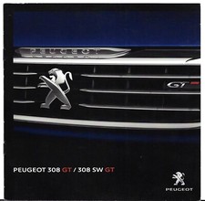 Peugeot 308 GT Hatchback & SW 2014-15 UK Market Sales Brochure 1.6 THP 2.0 HDi