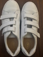 white ladies  clarks trainers