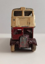 Dinky Toy 29C AEC/STL Dunlop Tyres double decker bus in maroon and cream 1938-40