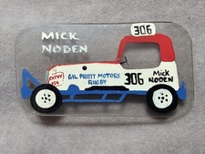 Mick Noden 306 Brisca Stock Car Racing Perspex Pin Badge