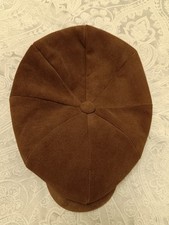 Suede 8 Piece Gatsby Bakerboy Cap (Peaky Blinders Style)      Size XL