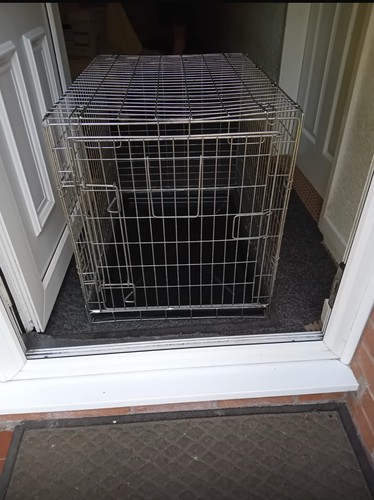 Heavy duty steel dog cage - steel,