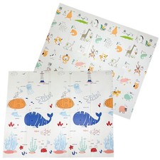 2 Side Foldable Sea Life Baby Play Mat Soft Foam Crawling Nursery Bedroom Carpet
