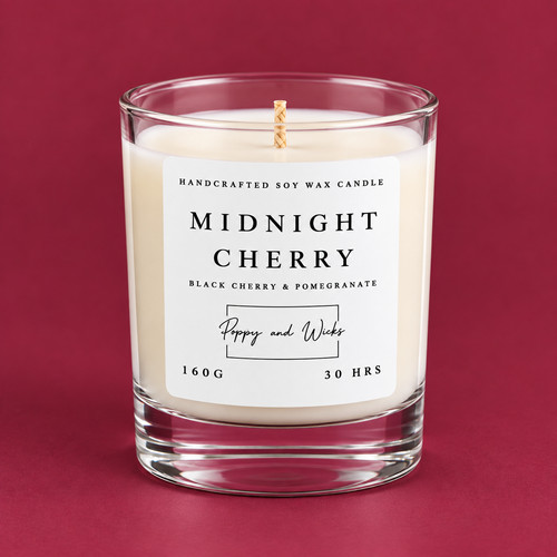Cherry scented soy candle - cherry,