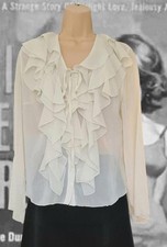 vintage Ivory frill blouse