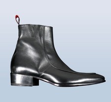 Jeffery-West Italian MAINLINE Anderson 'NUDE' Apron Front zip Boot RRP £465