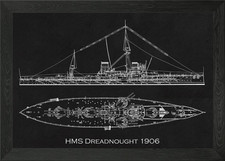 HMS Dreadnought 1906 Framed