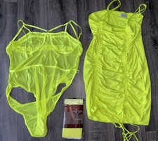Sexy Pole Dancer Neon Body & Dress Bundle