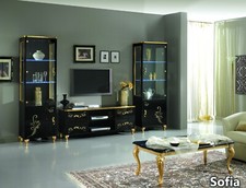 Sofia Italian Living room Black- Gold Furniture Summer sale by Ben Company Italy