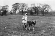 Child otter hound prepares