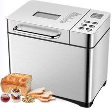 Bread Maker Machines 19 in 1, Stainless Steel Breadmaker  