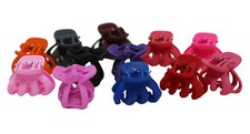 Pack of 12 Mini Small Octopus Style Claw Clips for Kids Adults, Bulldog Design