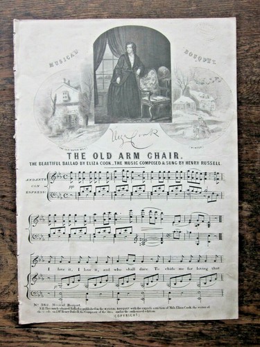 1852 old armchair musical - armchair,
