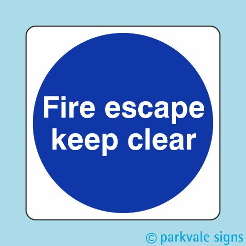 Fire escape keep clear sign - fire,