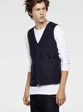 Designer $280 G-STAR RAW Men's Four Button Admiral Waistcoat Gillet Vest XL