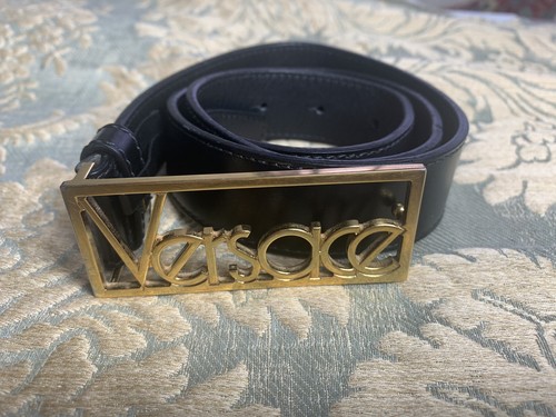 Versace black leather - versace,