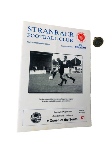 Football programme stranraer - football,